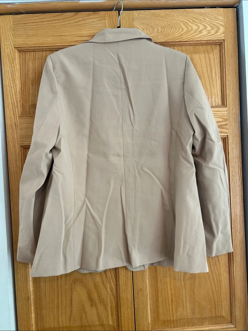 Women's Single-Button Tailored Blazer in Beige